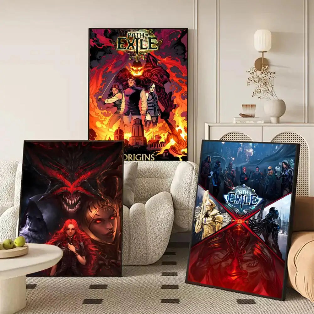 Path of Exile Game Poster – Removable Wall Sticker Art Decal Gaming Wall Decal Axl