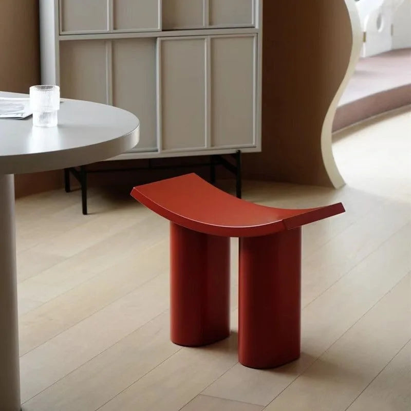 Nordic Minimalist Plastic Low Stool – Modern Home Entry Seat Home Accent Stool Axl
