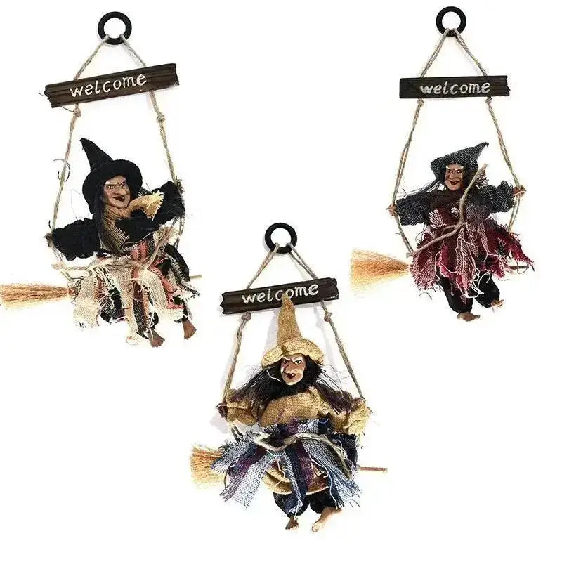 Halloween Hanging Witch Doll Ornament | Scary Party Decor Halloween Hanging Decor Axl