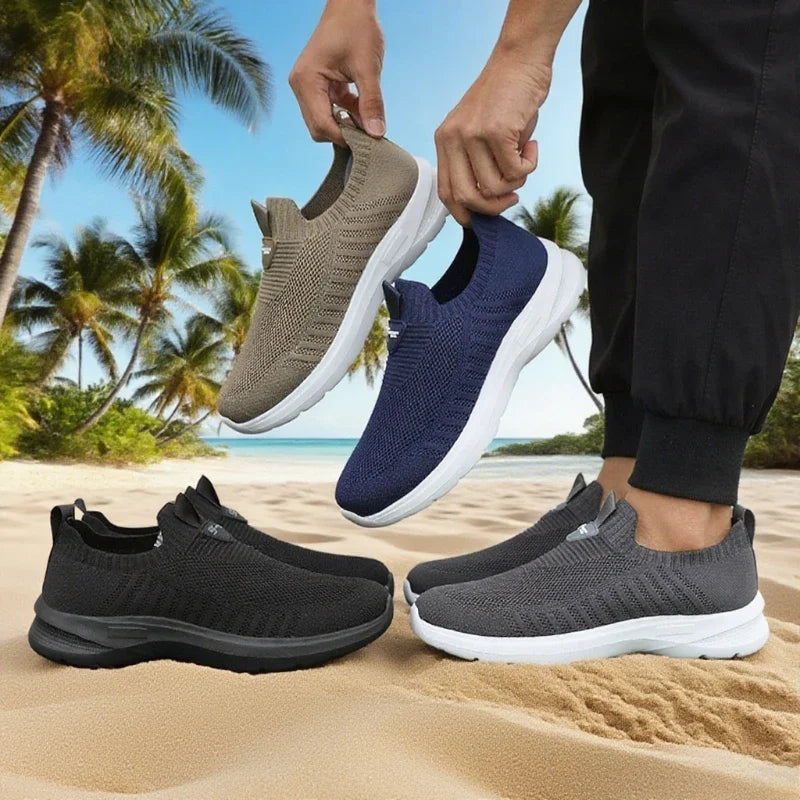 ZULIWAGN Men's Lightweight Slip-On Breathable Walking Sneakers Men's Walking Sneakers Axl