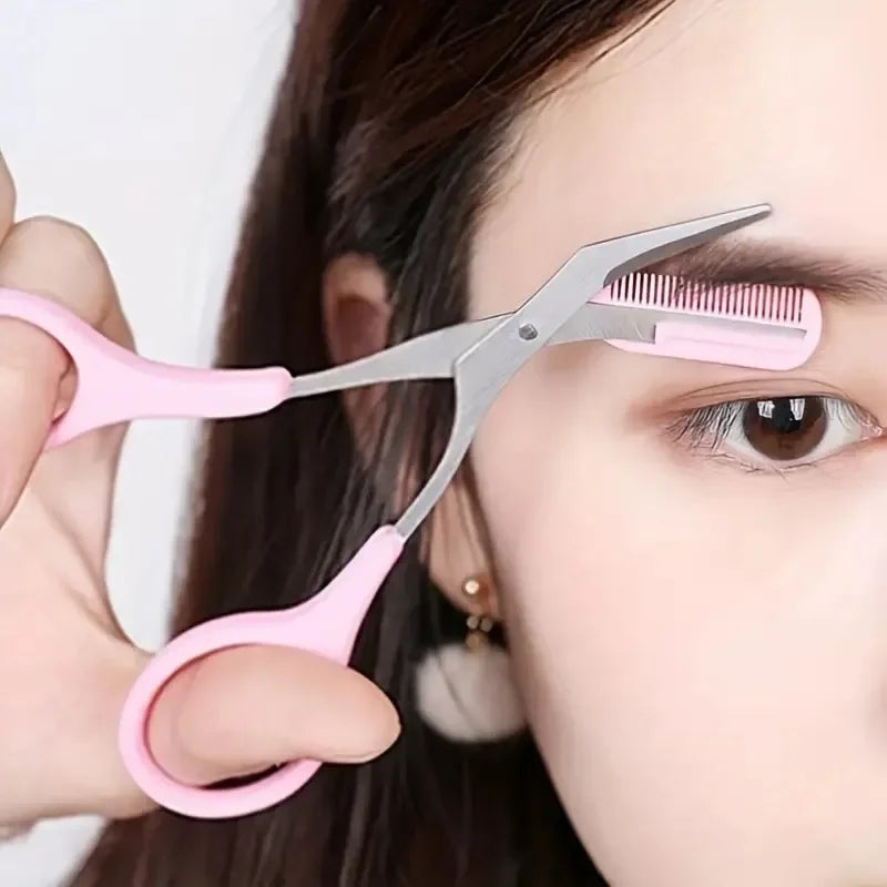 Eyebrow Trimmer Set – Curved Razor & Scissors with Comb Eyebrow Grooming Set Axl