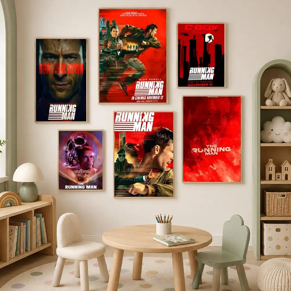 The Running Man HD PVC Self-Stick Wall Art Poster | Waterproof Wall Art Poster Axl