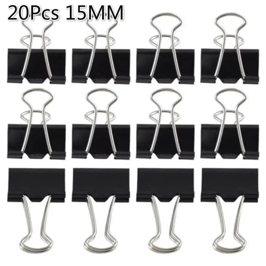 Colorful Metal Binder Clips 15mm – 20 Pack Paper Clamps Metal Binder Clips Axl
