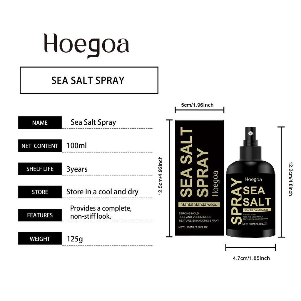 Sea Salt Texturizing Hair Spray – Beach Waves & Volume 100ml Texturizing Hair Spray Axl