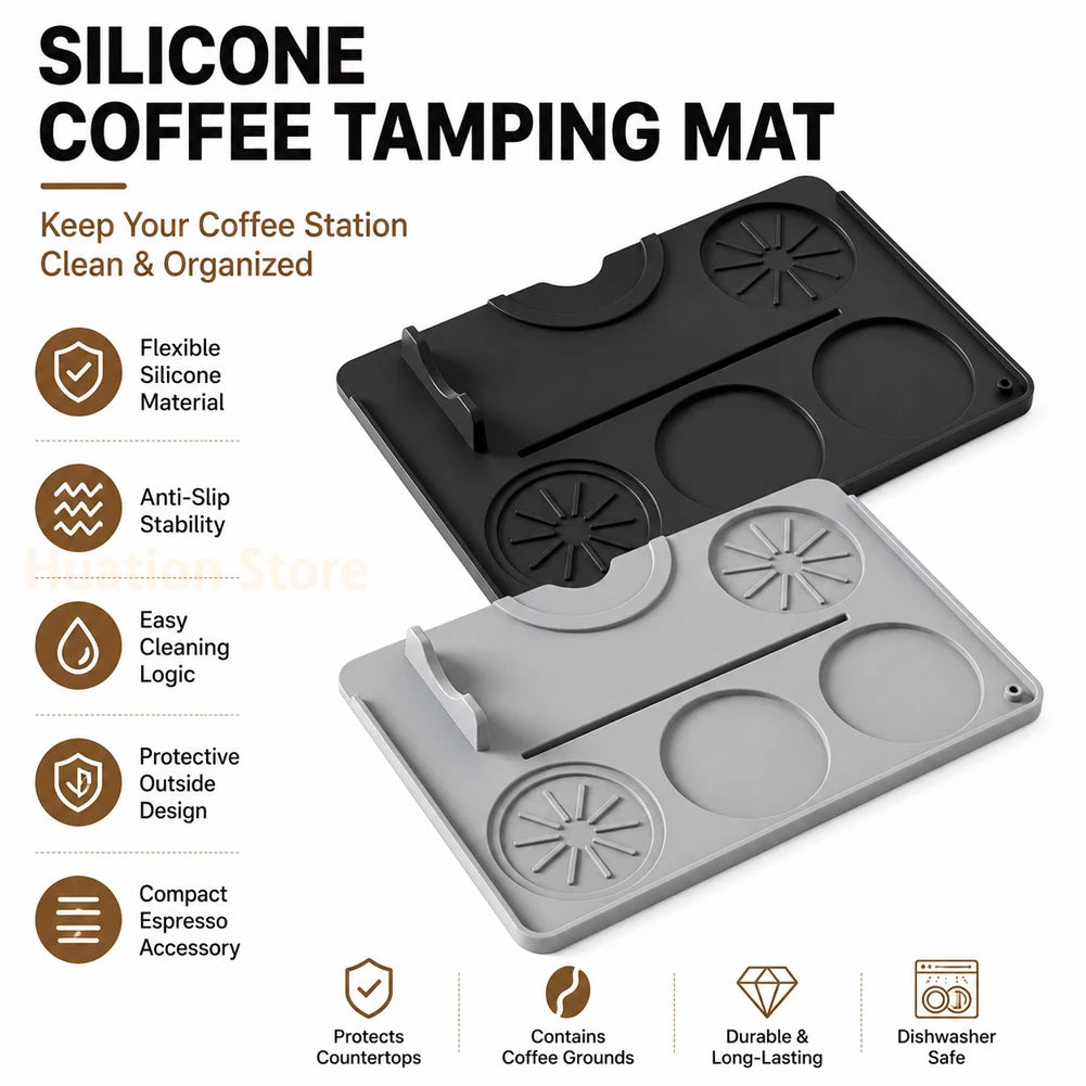 Non-Slip Silicone Espresso Tamping Mat – Food Grade Coffee Pad Espresso Tamping Mat Axl