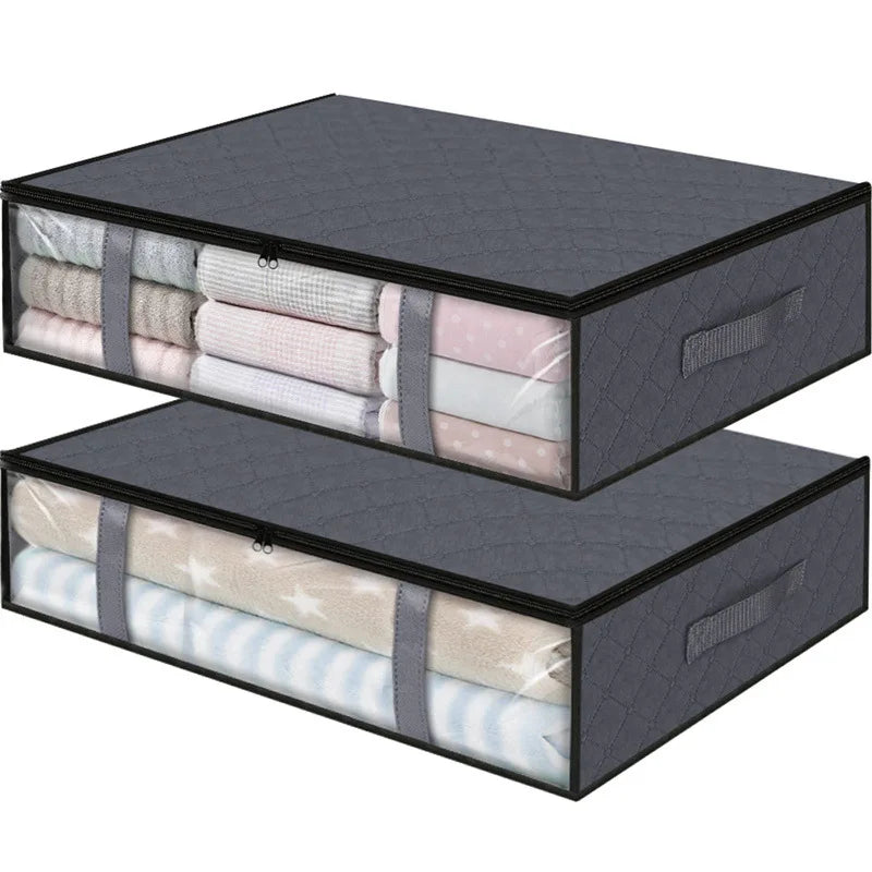 Underbed Storage Bag – Foldable Dustproof Quilt Organizer Underbed Storage Bag Axl
