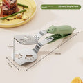 2-in-1 Stainless Steel Fish Spatula & Food Tongs | BBQ Kitchen Kitchen Spatula Tongs Axl Green
