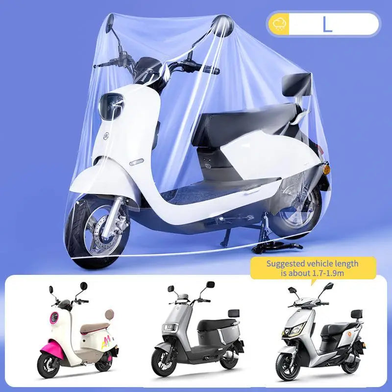 Transparent Motorbike Cover – Waterproof & Dustproof All-Weather Motorcycle Cover Axl L