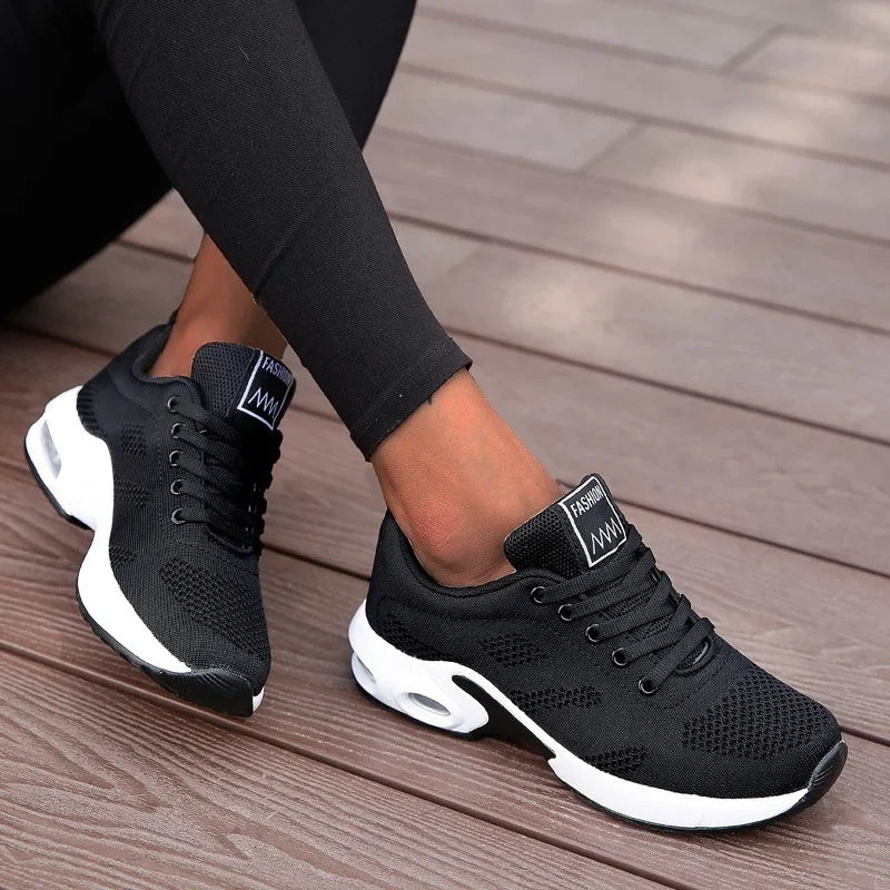 Women's Mesh Platform Sneakers – Breathable Chunky Running Shoes Platform Sneakers Axl
