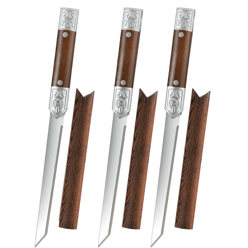 M390 Damascus Steel Knife Set – 62HRC Ultra-Sharp Blades Damascus Kitchen Knife Set Axl 3pcs B