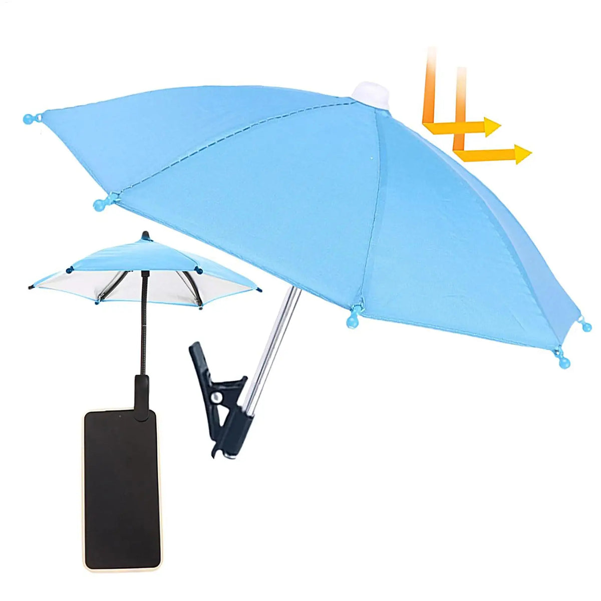 Phone Umbrella Sunshade Clip – UV & Glare Shield for Outdoors Phone Sunshade Clip Axl