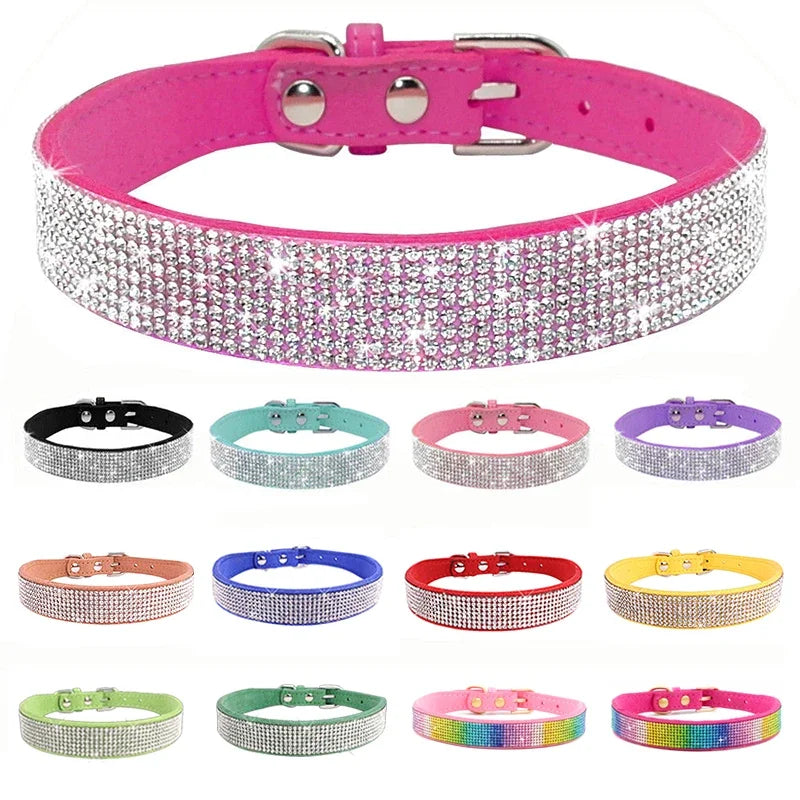 Rhinestone Crystal Dog Collar – Bling Pet Collar for Small Dogs Rhinestone Pet Collar Axl