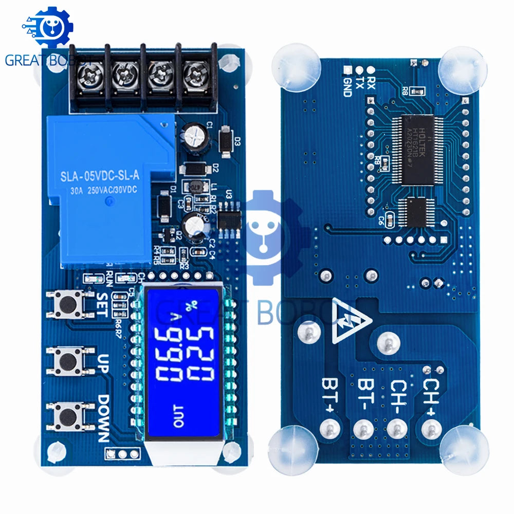30A Battery Charging Control Module 6-60V LCD Display & Timer Battery Charge Controller Axl