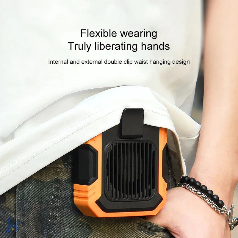 Wearable Waist Clip Fan – USB Rechargeable Portable Mini Fan Portable Clip Fan Axl