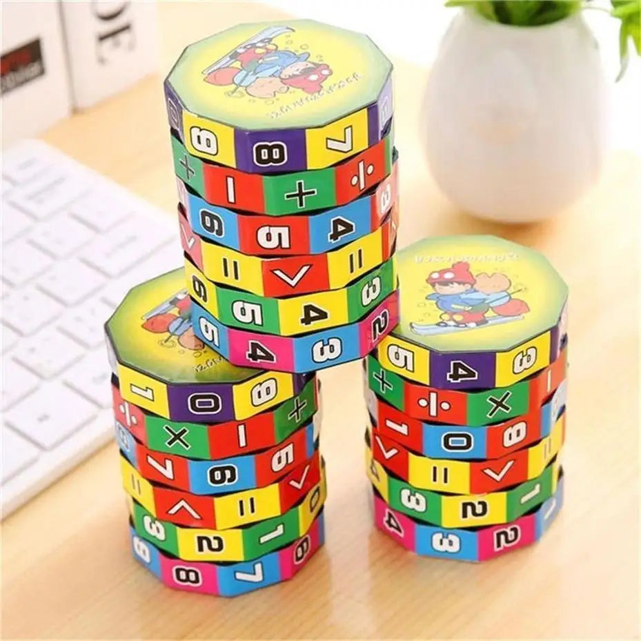 Kids Math Cylinder Puzzle Toy – Arithmetic Learning Game Math Learning Toy Axl