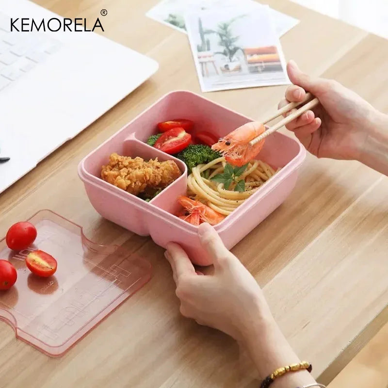 KEMORELA Wheat Straw Bento Box – BPA Free Kids Lunch Container Bento Lunch Box Axl