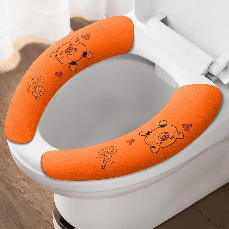 Soft Plush Toilet Seat Cover – Warm Cushion, Universal Fit Toilet Seat Cover Axl one size A6
