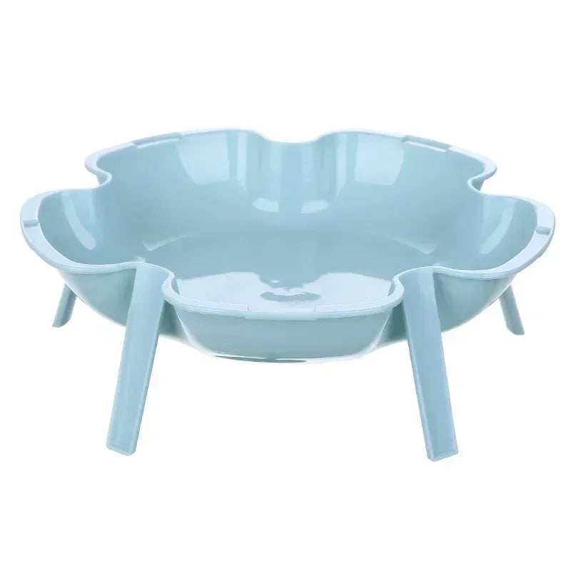 Stackable Flower-Shaped Plates – Mini Fruit & Dessert Dish Set Dessert Plate Set Axl Blue