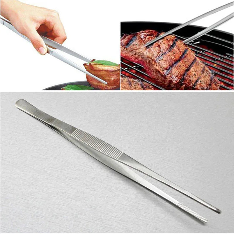 12-Inch Stainless Steel Kitchen Tongs | BBQ Chef Food Clip Kitchen Tongs Axl