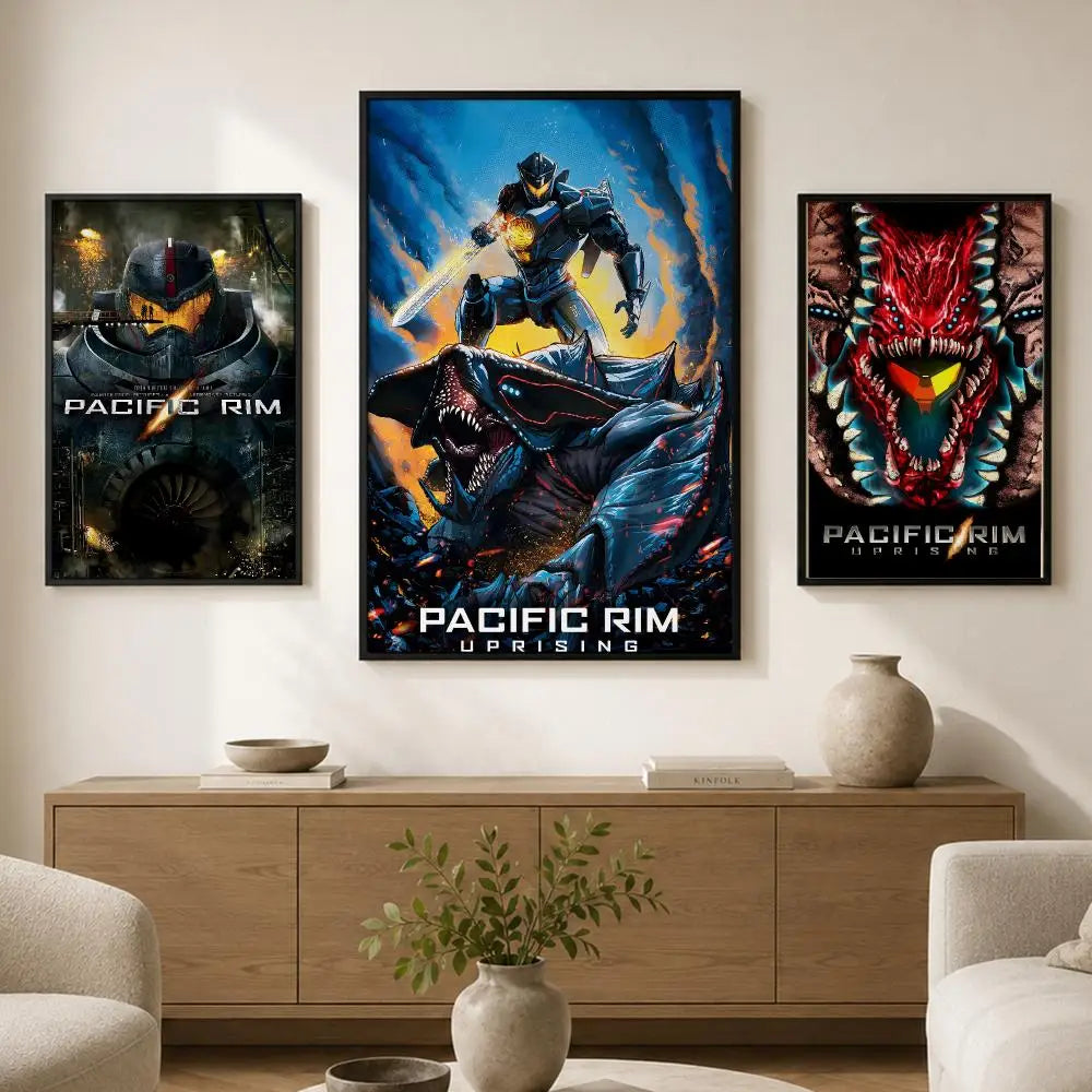 Pacific Rim Movie Poster – Self-Adhesive HD Wall Art Decor Movie Wall Poster Axl