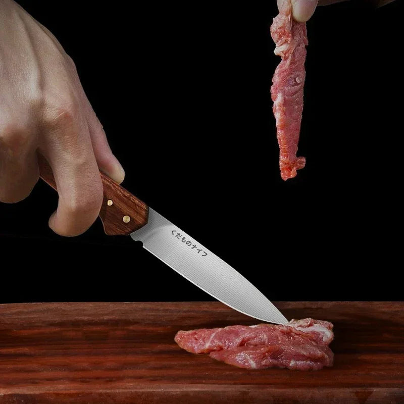 PLYS Folding Fruit Knife – Stainless Steel & Wood Handle Folding Fruit Knife Axl