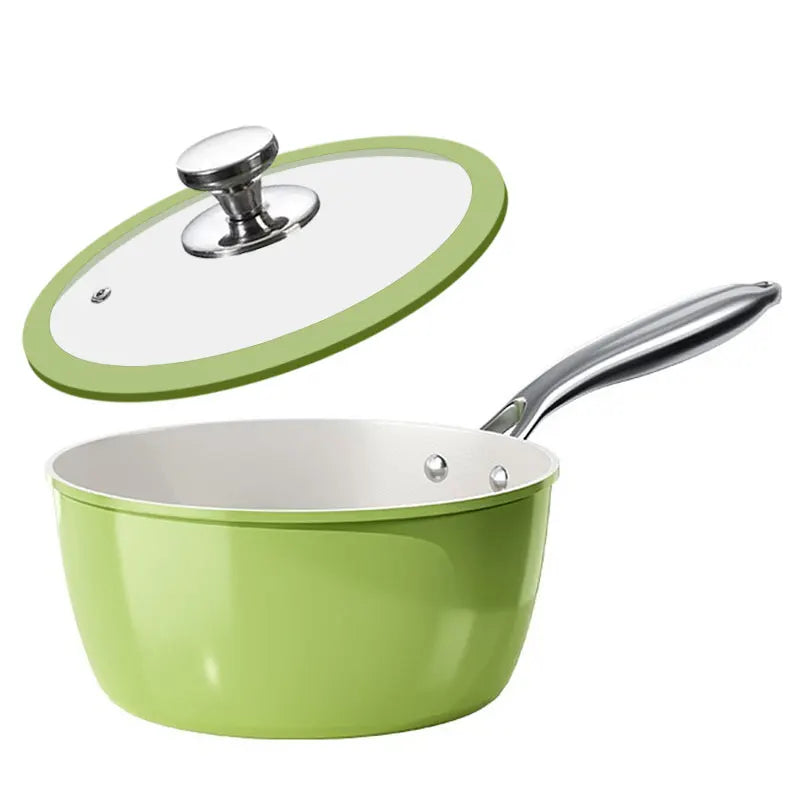 PGY Ceramic Nonstick Saucepan with Lid | 16/18/20cm All Cooktops Ceramic Nonstick Saucepan Axl