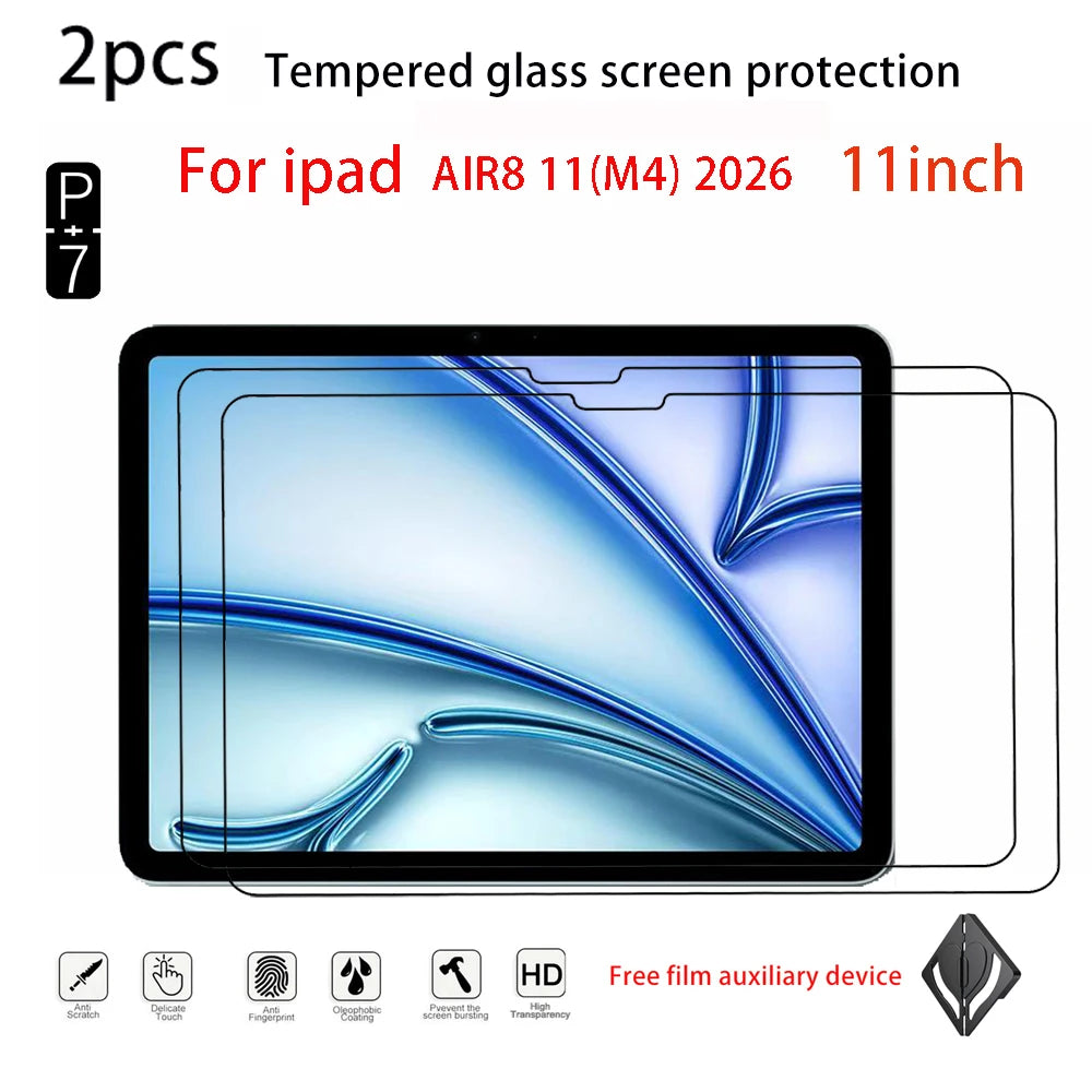 2-Pack iPad Tempered Glass Screen Protector – Pro, Air & 10th Gen Tablet Screen Protector Axl FOR AIR11(M4) 11INCH