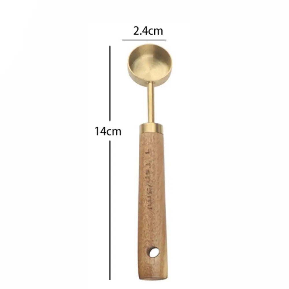 Wooden Handle Stainless Steel Measuring Cups & Spoons Set Measuring Cups & Spoons Axl 5ml
