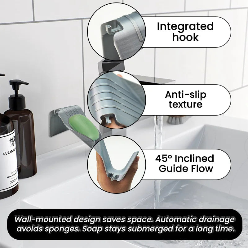 Portable Soap Dish & Storage Box – Modern Minimalist Bathroom Soap Dish Organizer Axl