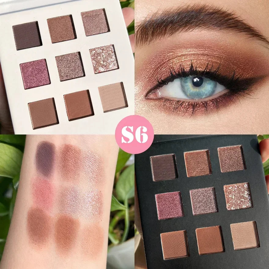 Vegan Shimmer & Matte Eyeshadow Palette – 9 Shades High Pigment Eyeshadow Palette Axl