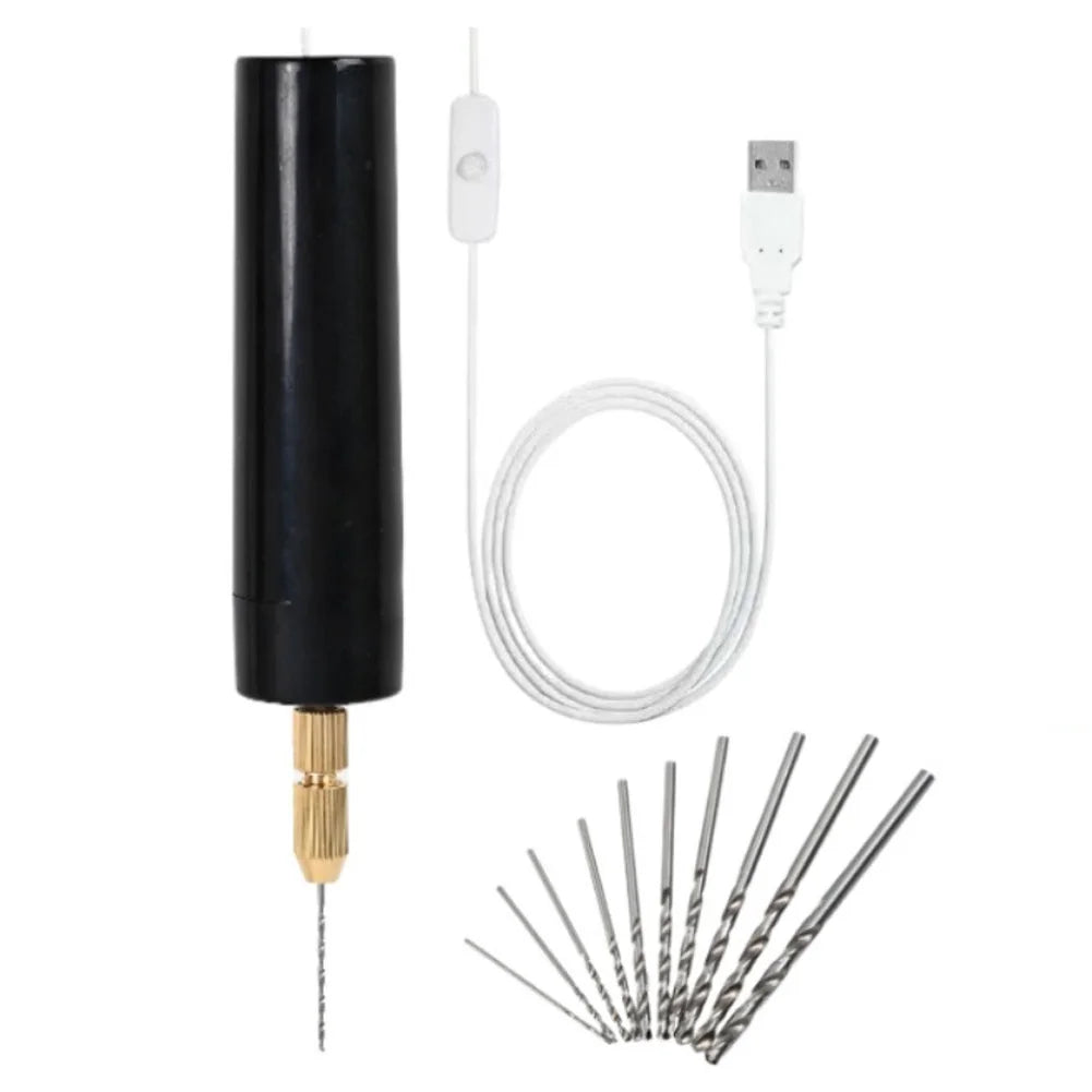 Mini Electric Drill Set 13pcs Bits – DIY Resin & Jewelry Tool Mini Electric Drill Axl black China Mainland