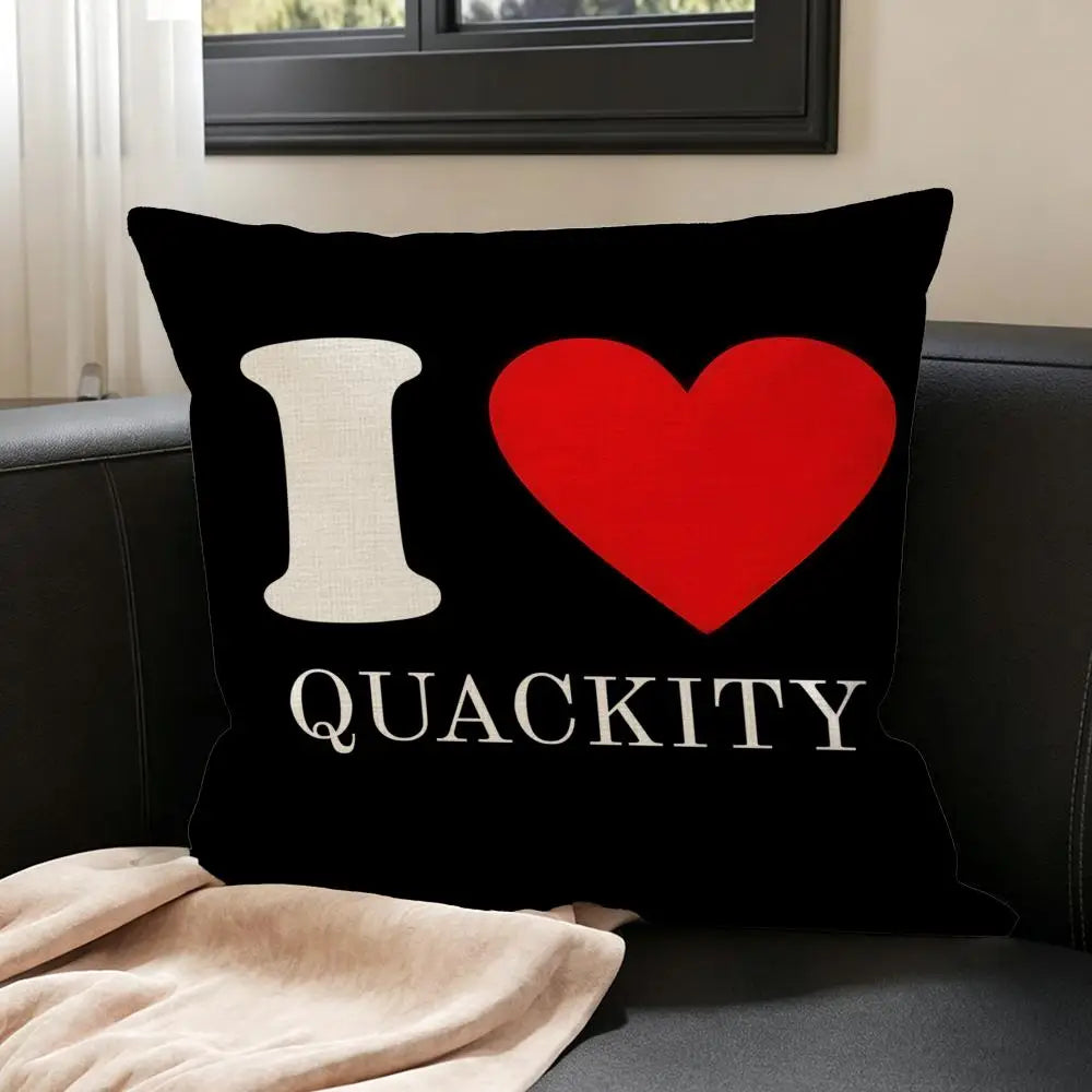 Quackity My Beloved Linen Cushion Cover | Fan Décor Pillowcase Decorative Cushion Cover Axl