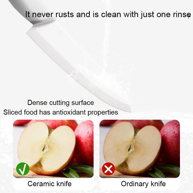 Professional Ceramic Paring Knife with Cover – Fruit & Baby Food Ceramic Paring Knife Axl