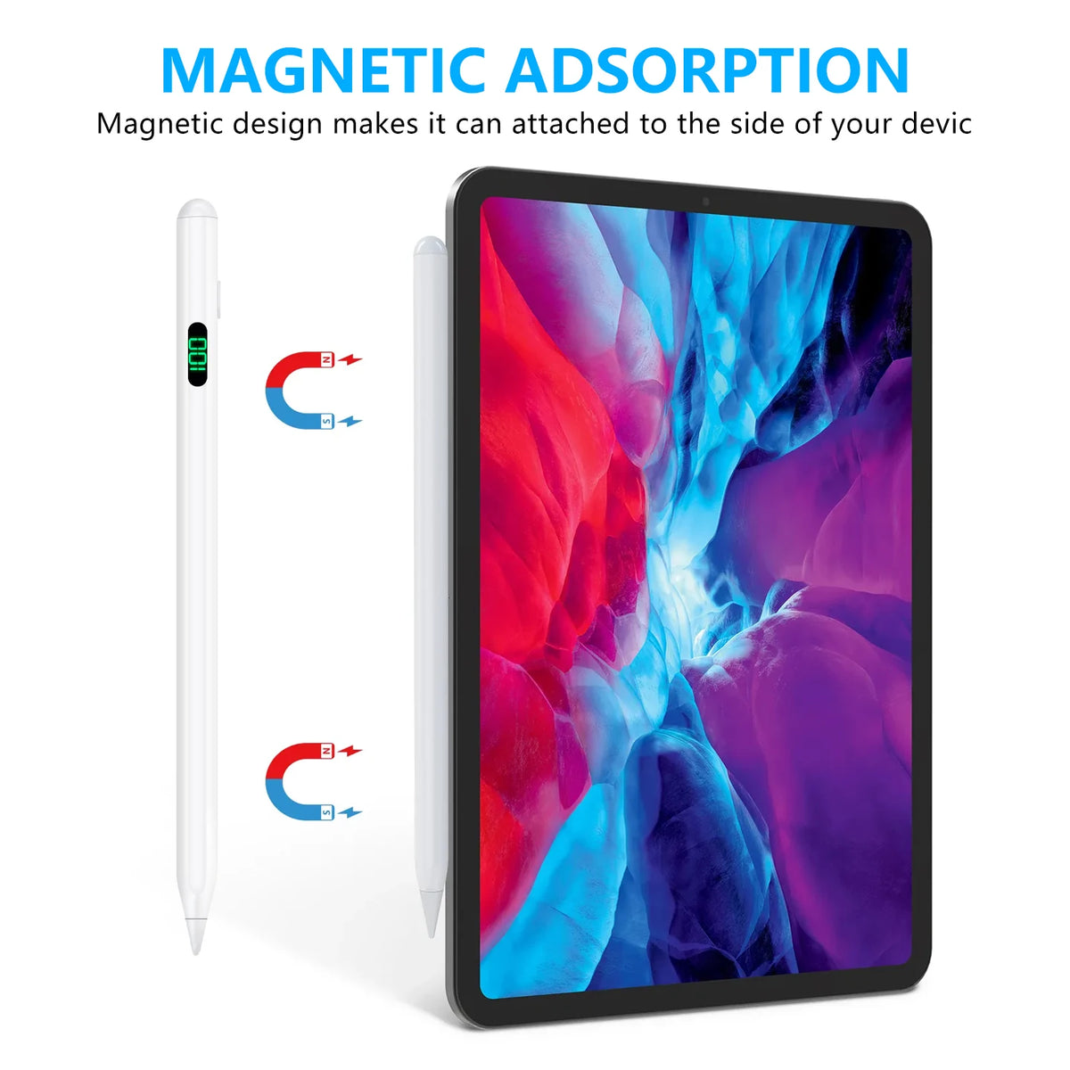 Universal Stylus Pen with LED Display | iPad & Android Tablet Tablet Stylus Pen Axl