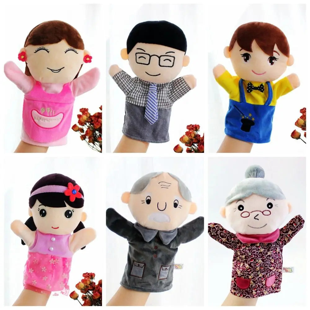 Plush Family Hand Puppets 25cm – Storytelling Finger Puppet Hand Puppet Toy Axl