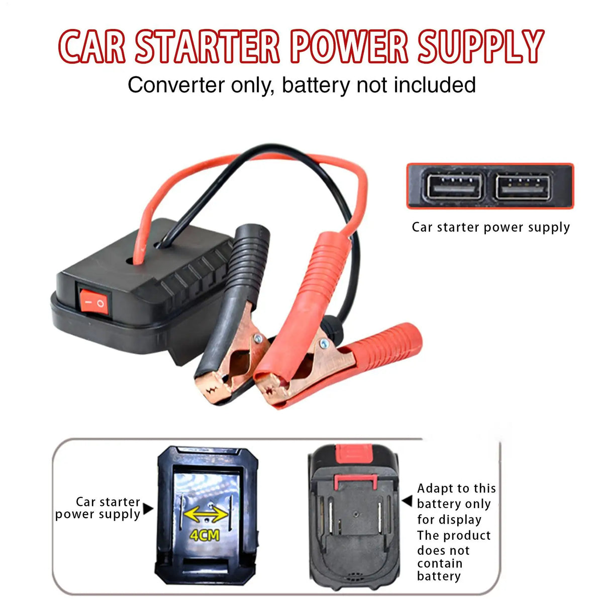 Portable Car Jump Starter – Compact Power Pack with USB Car Jump Starter Axl