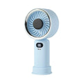 Digital Display Mini USB Rechargeable Portable Fan – Compact Portable Mini Fan Axl Blue