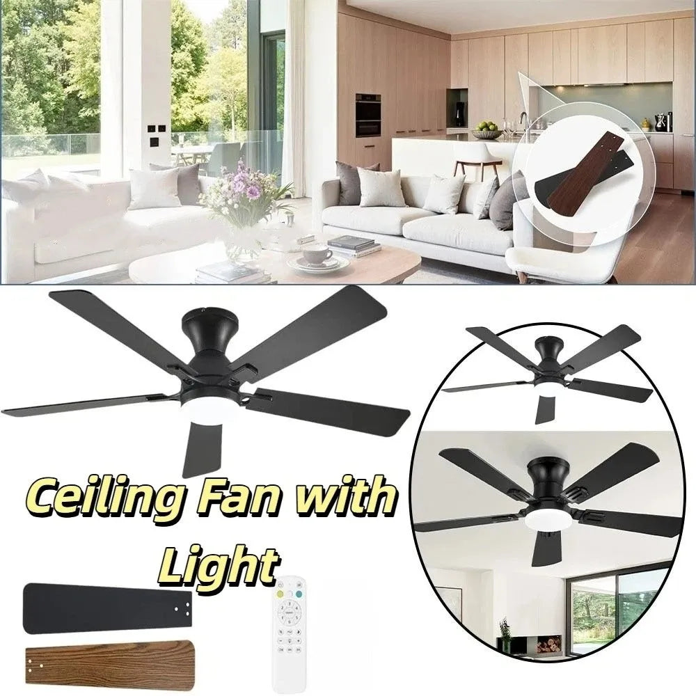 Remote Control Ceiling Fan with Light – 5-Blade Reversible Ceiling Fan with Light Axl