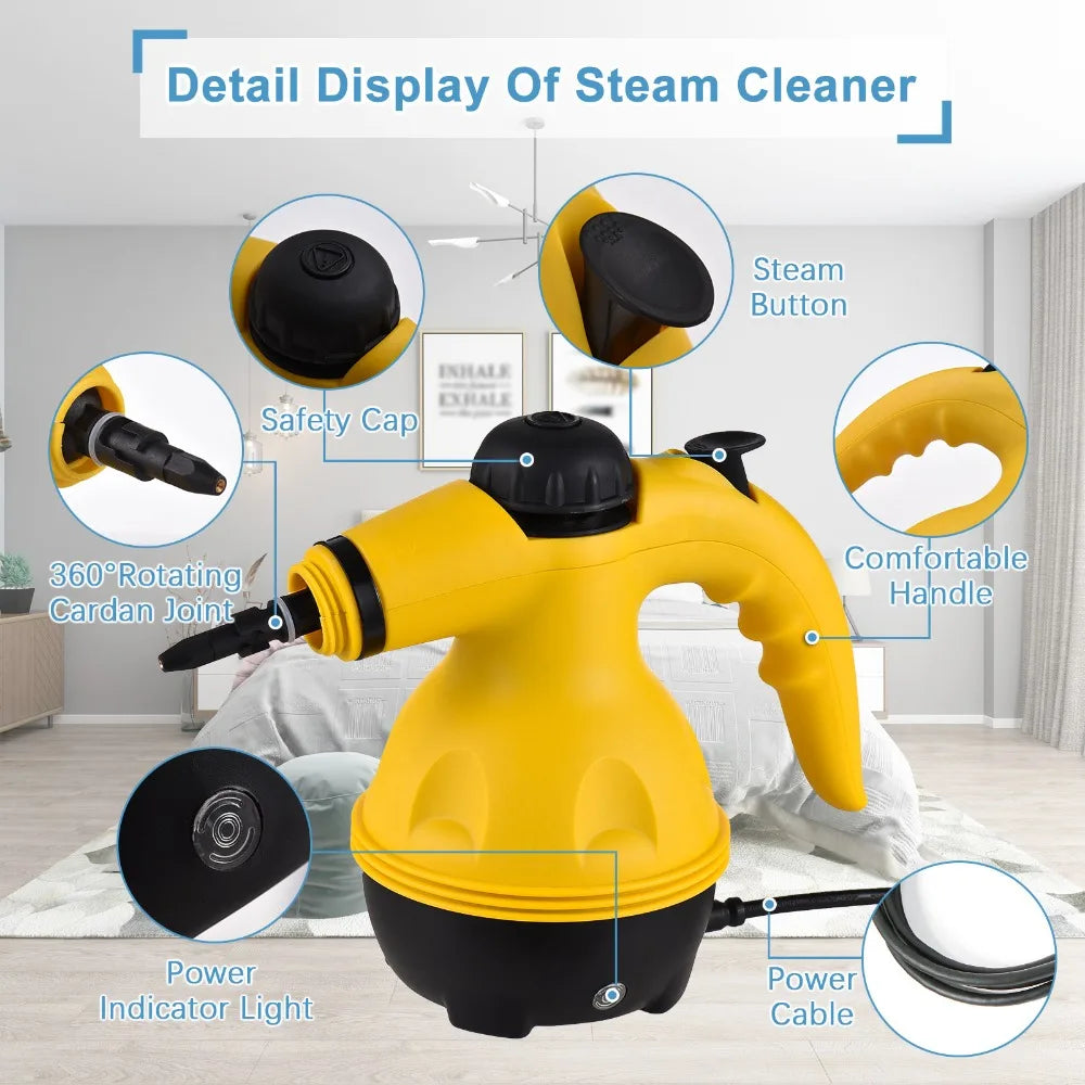 BALASHOV Handheld Steam Cleaner – Kitchen, Car & Home | 1000W Handheld Steam Cleaner Axl