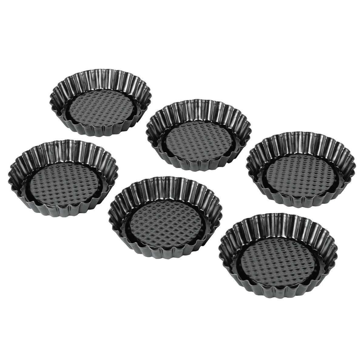 Non-Stick Stainless Steel Tart & Quiche Mold Set – 12+ Pcs Tart & Quiche Mold Axl 6 PCS