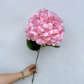 Large Hydrangea Artificial Flower Stems – 135 Petals, Candy Colors Artificial Flower Stems Axl Pink 2