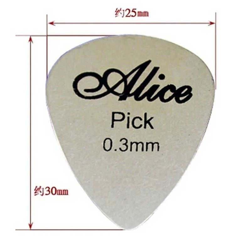 Stainless Steel Guitar Picks – 5/10 Pack Silver Plectrums Guitar Picks Axl