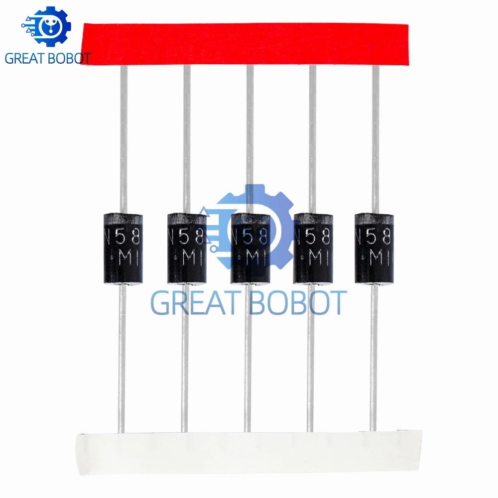 100Pcs Diode Assortment Kit – 8 Values Schottky & Rectifier Set Diode Assortment Kit Axl