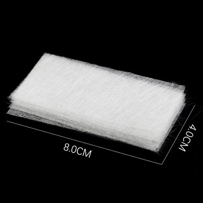 10Pcs Non-Woven Silk Nail Extension Forms | UV Gel Fiber Wraps Nail Extension Forms Axl