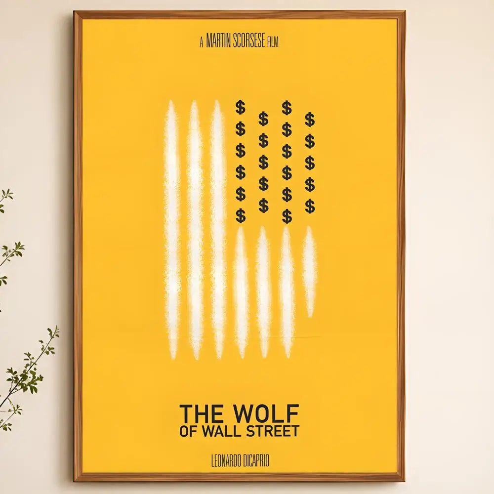 Wolf of Wall Street Movie Poster – Peel & Stick PVC Wall Art Movie Wall Poster Axl