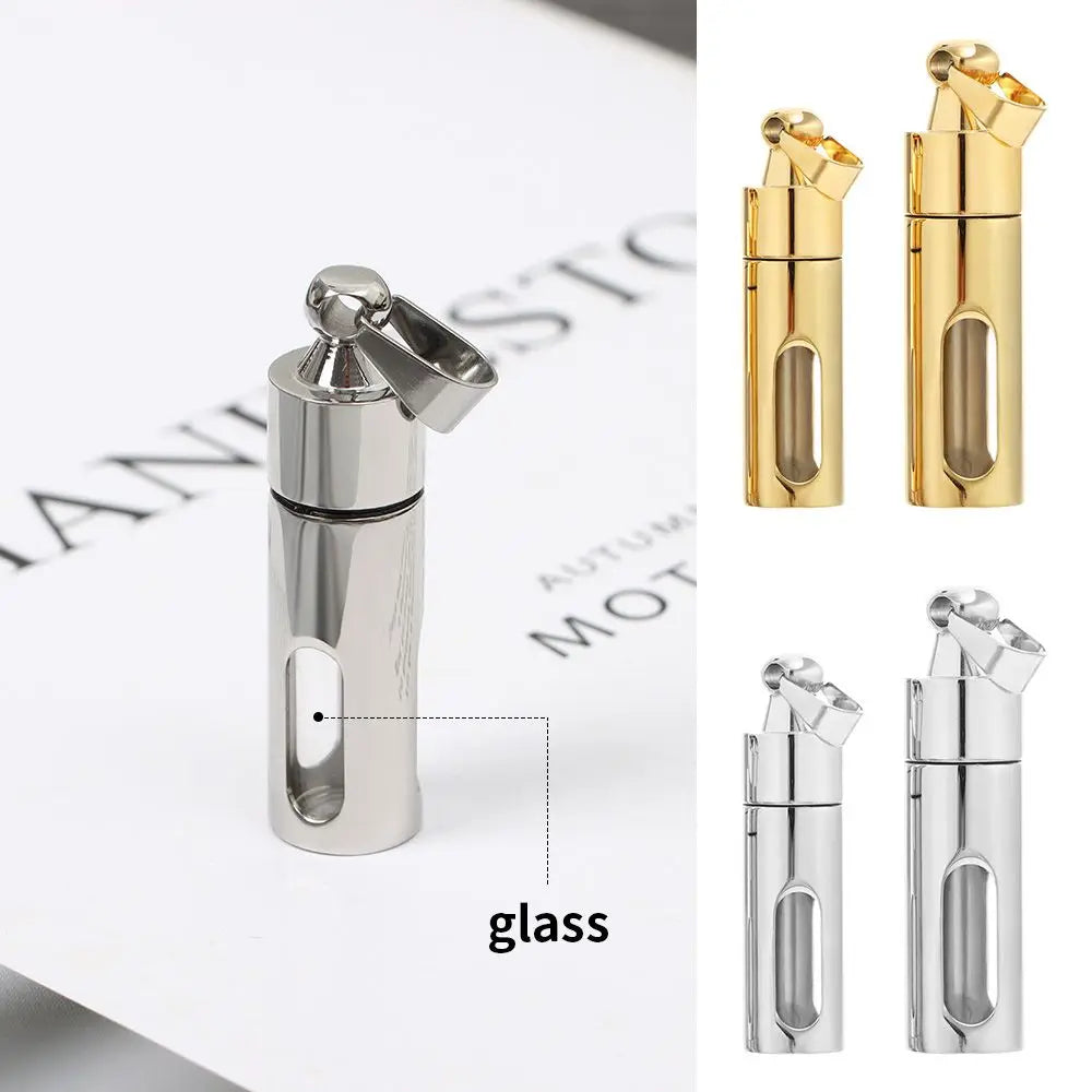 Glass Vial Pendant Necklace – DIY Keepsake Wishing Bottle Vial Pendant Charm Axl