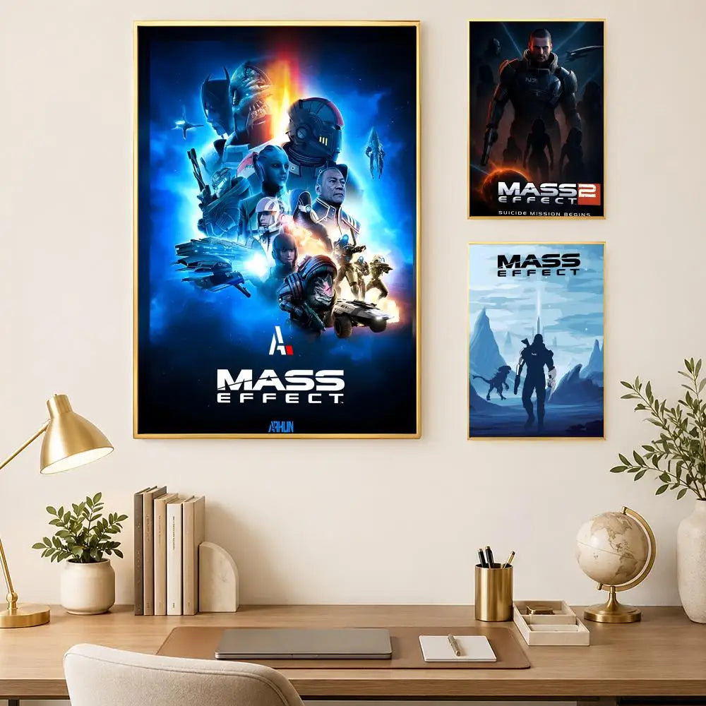 Mass Effect HD PVC Wall Poster – Self-Stick & Waterproof Decor Wall Art Poster Axl