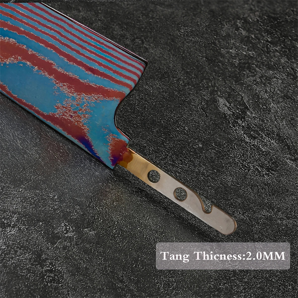 Hand Forged Damascus Timascus Blank Blade Chef Knife – No Handle Blank Blade Knife Axl