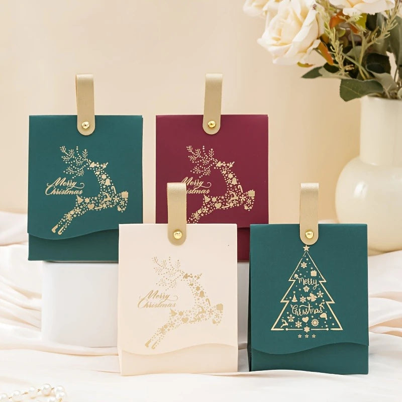 Christmas Gift Boxes with Leather Handles | Cookie & Candy Holiday Gift Box Axl