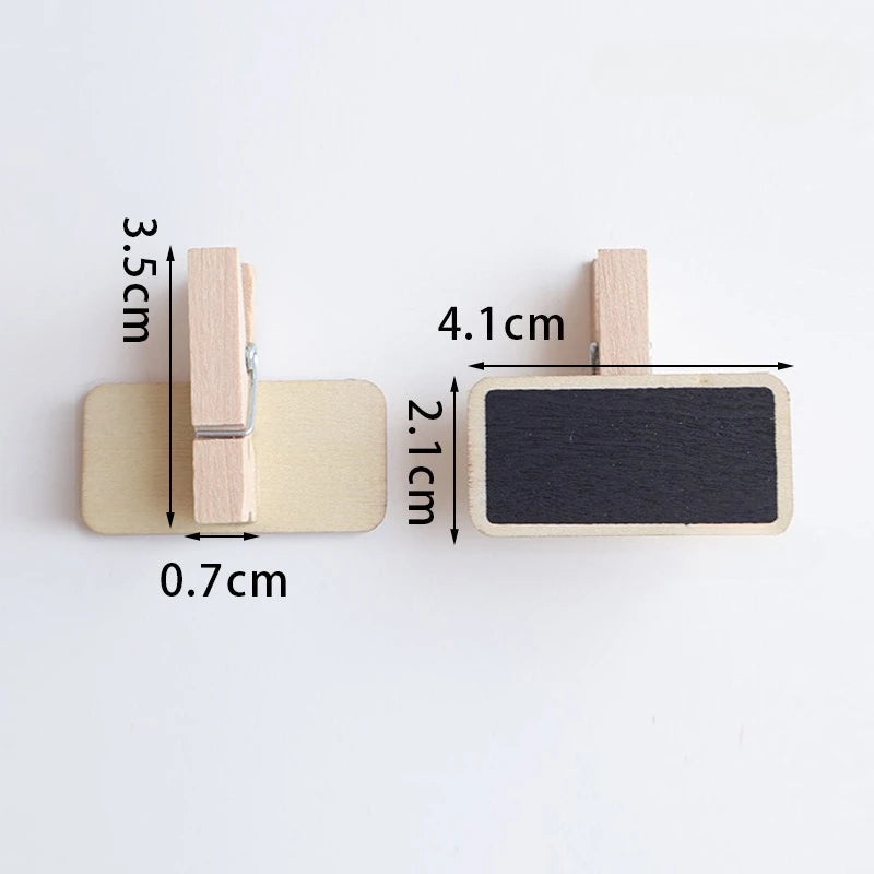 10 Mini Wooden Blackboard Clips – Price Tag & Photo Display Blackboard Display Clips Axl clip